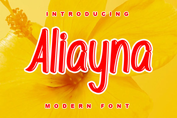 Aliyana: A Natural Display Font for Creative Makers