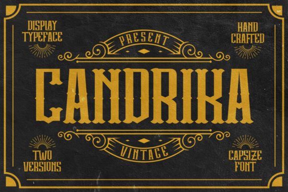 Candrika: A Vintage Display Font for Bold Editorial Design