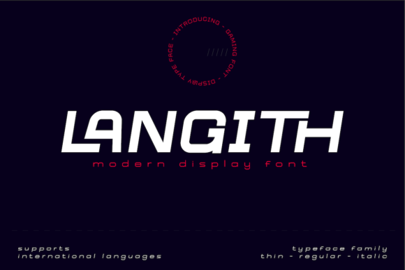 Langith: A Futuristic Display Font for Bold Branding