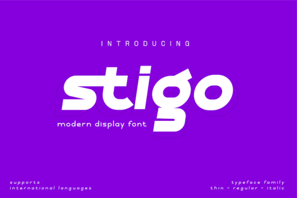 Stigo: A Cool Display Font for Modern Branding