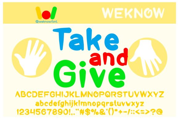 Take and Give: A Playful Font for Handmade Creations